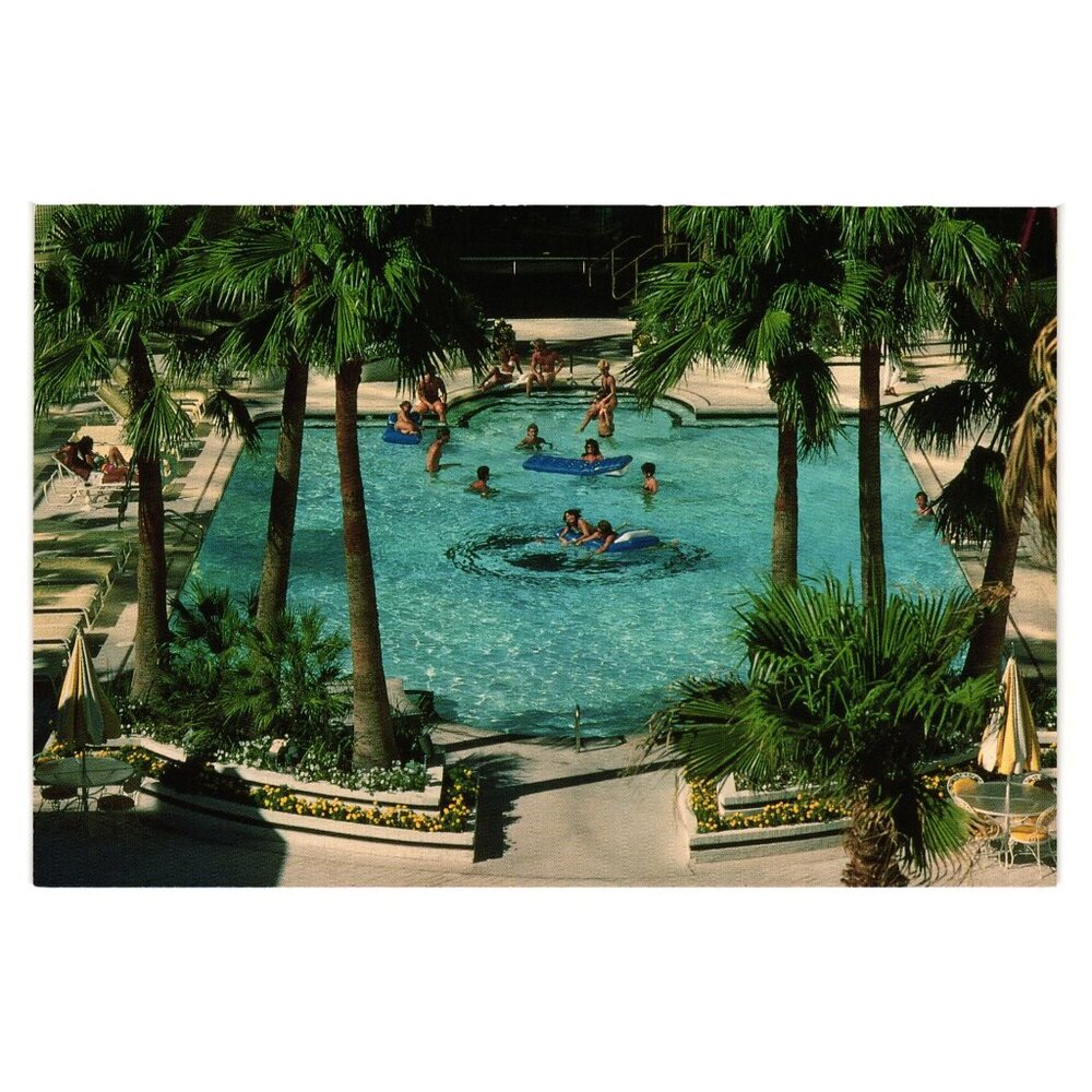 Vintage Postcard Golden Nugget Tropical Pool Hotel Casino Las Vegas Nevada
